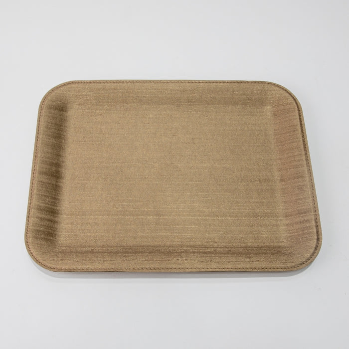 PLASTIC TRAY SMALL SILK BRONZE 33CMX25CM (202107480)