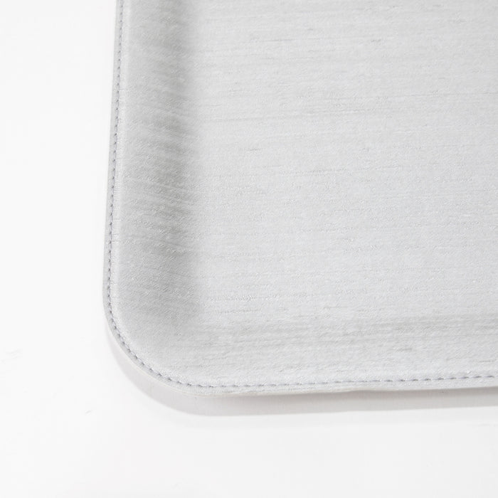 PLASTIC TRAY SMALL SILK SILVER 33CMX25CM (202107488)