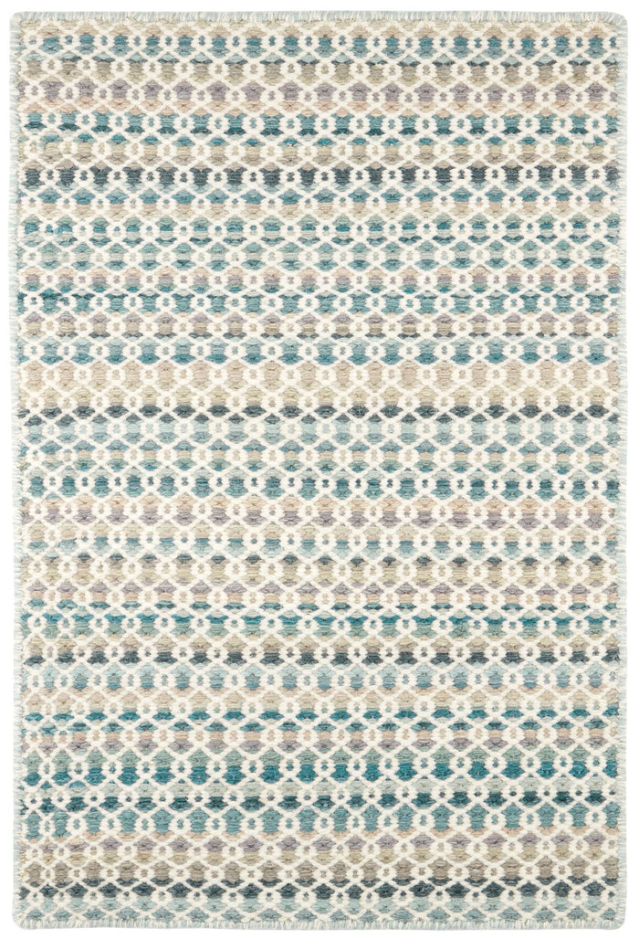 Poppy Blue Handwoven Wool Rug Rug By Annie Selke