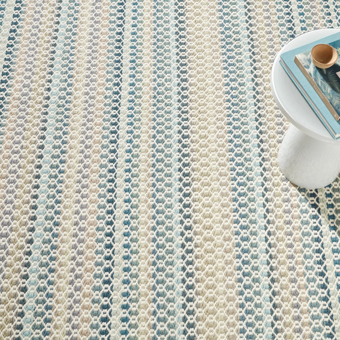 Poppy Blue Handwoven Wool Rug Rug By Annie Selke