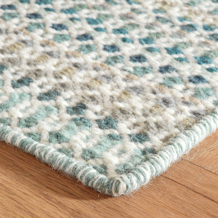 Poppy Blue Handwoven Wool Rug Rug By Annie Selke