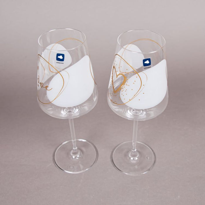 PRESENTE 2PCS WINE GLASS 560ML LOVE (202015988)