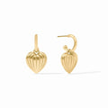 Julie Vos Puffy Heart Hoop & Charm Earring- La Petite Maison
