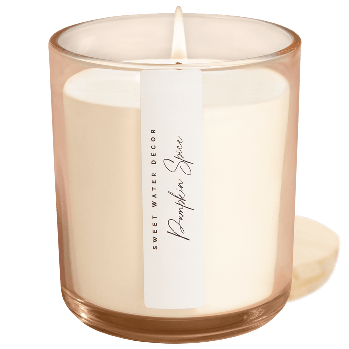 Pumpkin Spice Soy Candle - Tinted Glass Jar - 12 oz