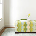 Quartz Ocean Handwoven Viscose/Cotton Rug Rug By Annie Selke