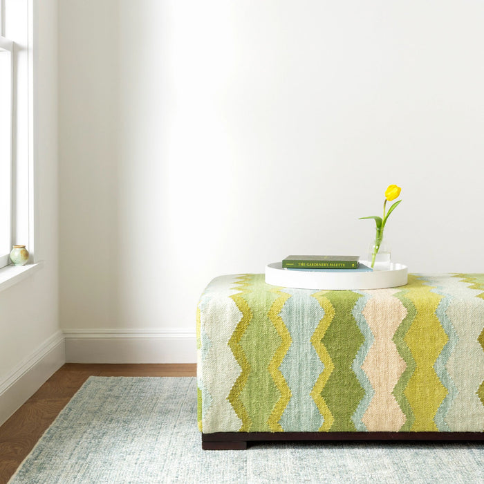 Quartz Ocean Handwoven Viscose/Cotton Rug Rug By Annie Selke