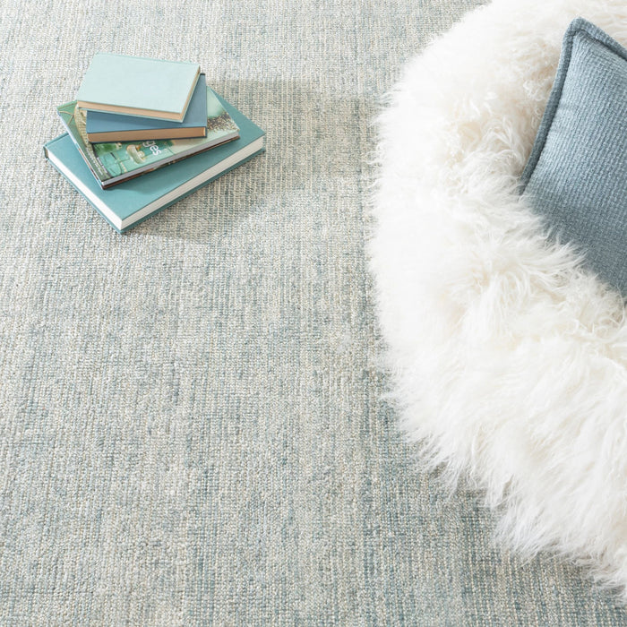 Quartz Ocean Handwoven Viscose/Cotton Rug Rug By Annie Selke