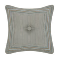 Raine Aqua Square Decorative Throw Pillow 18" x 18" Throw Pillows By J. Queen New York
