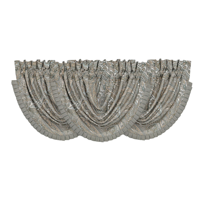 Raine Aqua Waterfall Window Valance Window Valances By J. Queen New York