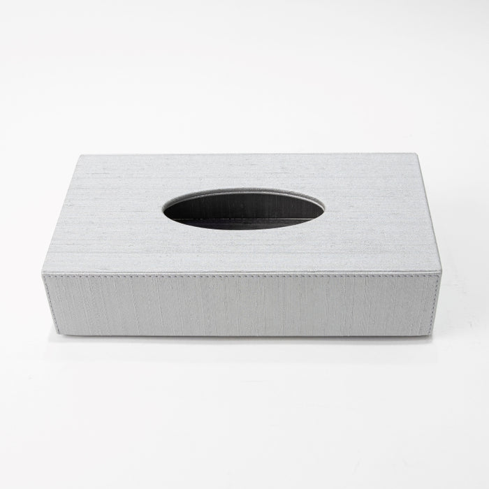 RECT.TISSUE BOX SILK SILVER (202042182)