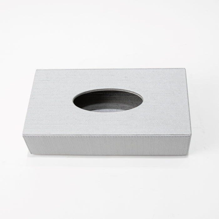 RECT.TISSUE BOX SILK SILVER (202042182)