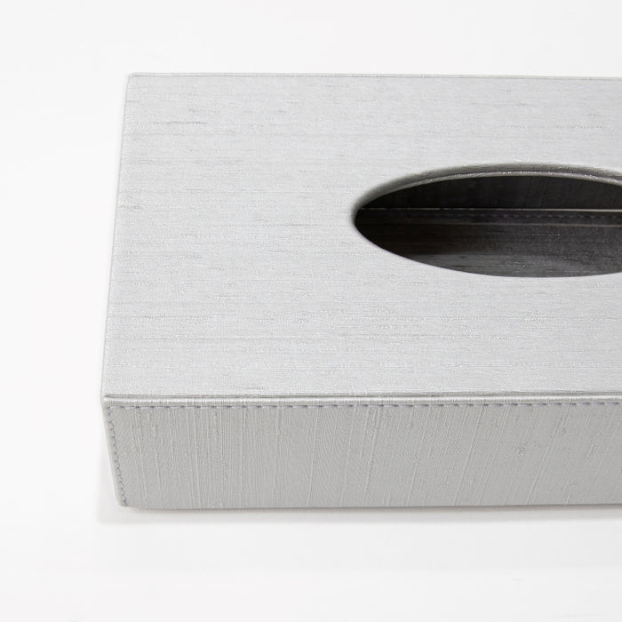 RECT.TISSUE BOX SILK SILVER (202042182)