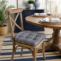 Rian Nautical Dining Chair Pads - Reversible, Latex Foam Fill