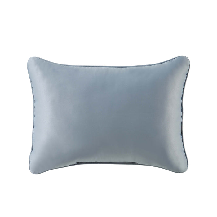Rocco Blue Boudoir Decorative Throw Pillow 20" x 14" Throw Pillows By J. Queen New York