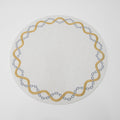 ROUND PLACEMAT W/EMBR BRAID WHITE (202055054)