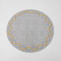 ROUND PLACEMAT WITH EMBROIDERY RAFYA GREY (202055069)