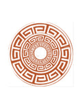 Rust and White Greek Key Dinner Paper Plates - 8 pack
