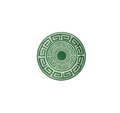 Sage Greek Key Dessert Paper Plate - 8 pack