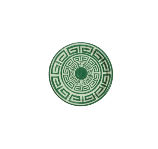 Sage Greek Key Dessert Paper Plate - 8 pack
