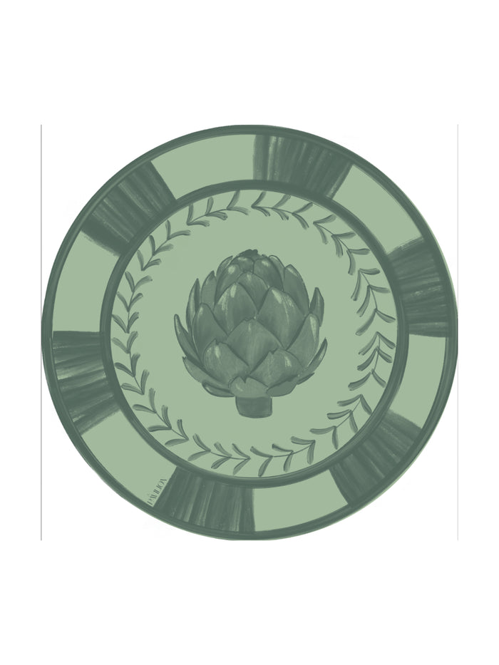 Sage Josephine Artichoke Dessert Paper Plates - 8 pack