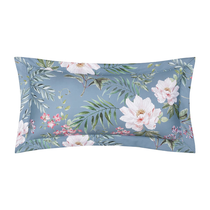 Savannah Blue Quilted Bouoir Decorative Throw Pillow 26" x 12" Throw Pillows By J. Queen New York