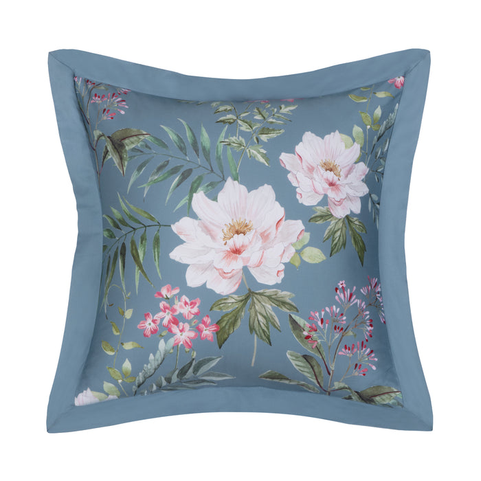 Savannah Blue Square Decorative Throw Pillow 18" x 18" Throw Pillows By J. Queen New York