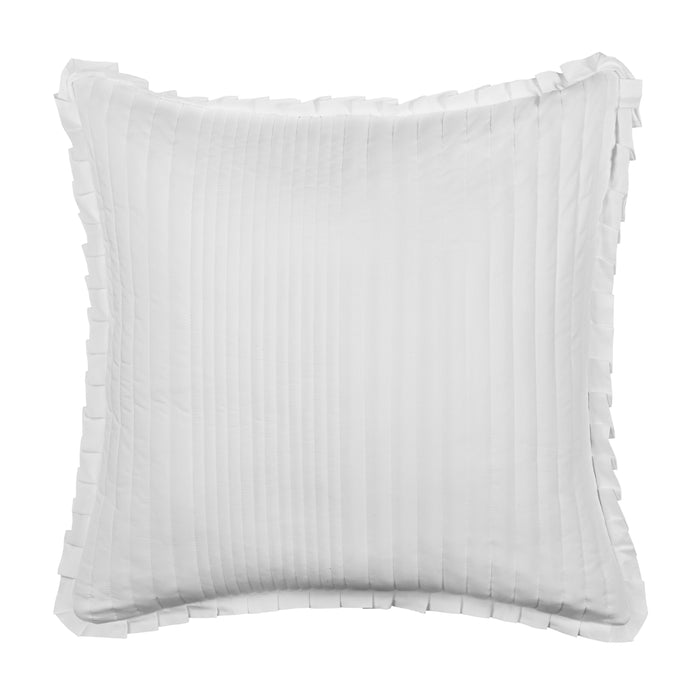 Savannah White Quilted Euro Sham Euro Sham By J. Queen New York