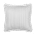 Savannah White Qulited Square Decorative Throw Pillow 20" x 20" Throw Pillows By J. Queen New York