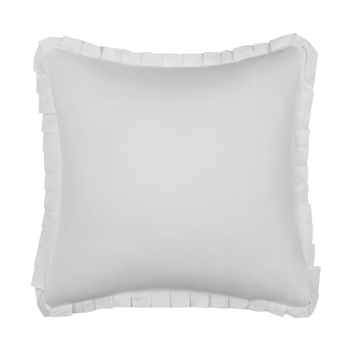 Savannah White Qulited Square Decorative Throw Pillow 20" x 20" Throw Pillows By J. Queen New York