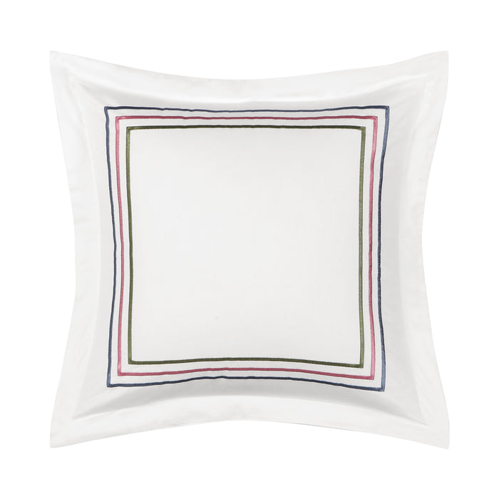 Savannah White Square Decorative Throw Pillow 18" x 18" Throw Pillows By J. Queen New York