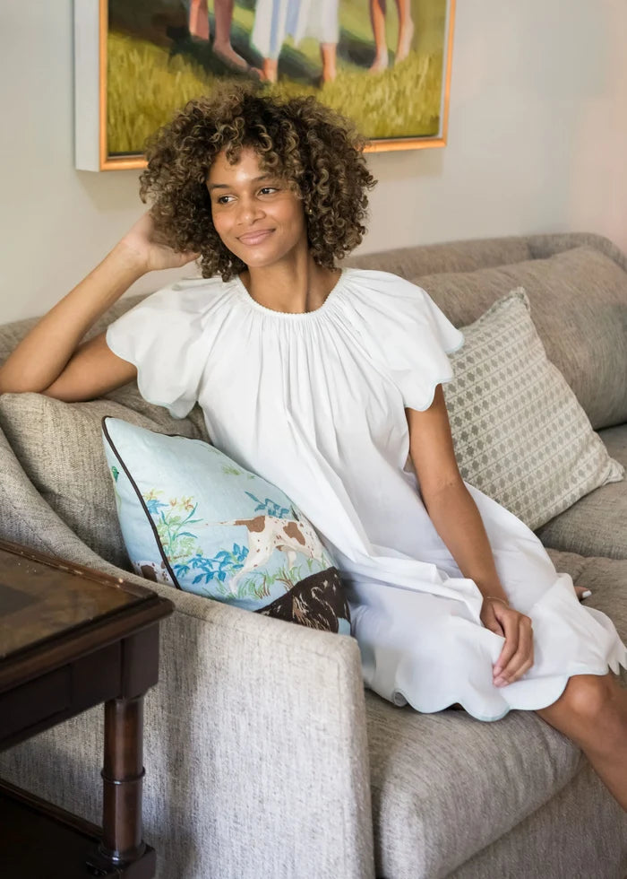 Lenora Vandy Cotton Nightgown - Seafoam