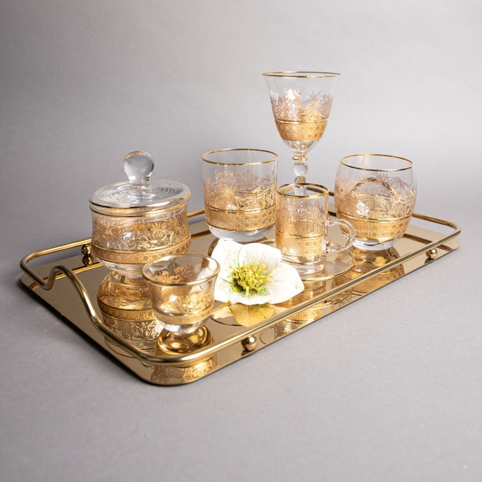 SHORT DRINK SET/6PCS AMBER G1036/1Z (202016495)