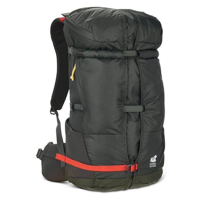 Sierra Designs Flex Hike 20L - 30L Backpack - Peat/Fiery Red - Hill and Dale Outdoors