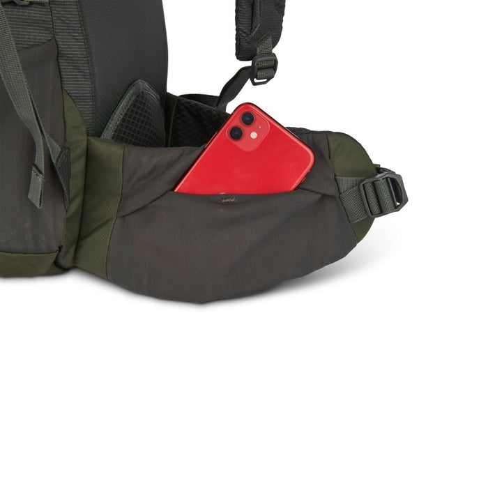 Sierra Designs Flex Hike 20L - 30L Backpack - Peat/Fiery Red - Hill and Dale Outdoors