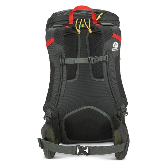 Sierra Designs Flex Hike 20L - 30L Backpack - Peat/Fiery Red - Hill and Dale Outdoors