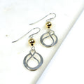 Silver Earring With Gold Ball