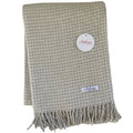 A Soft Idea Small Check Pattern Throw - Sand/Cream