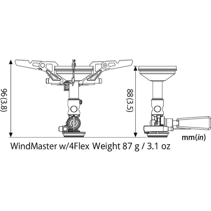 Soto WindMaster with Micro Regulator and 4 Flex Gas Stove - Hill and Dale Outdoors