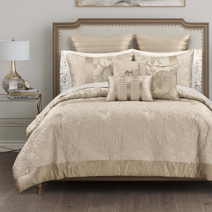 Spectra Taupe 3 Piece Comforter Set Comforter Sets By J. Queen New York