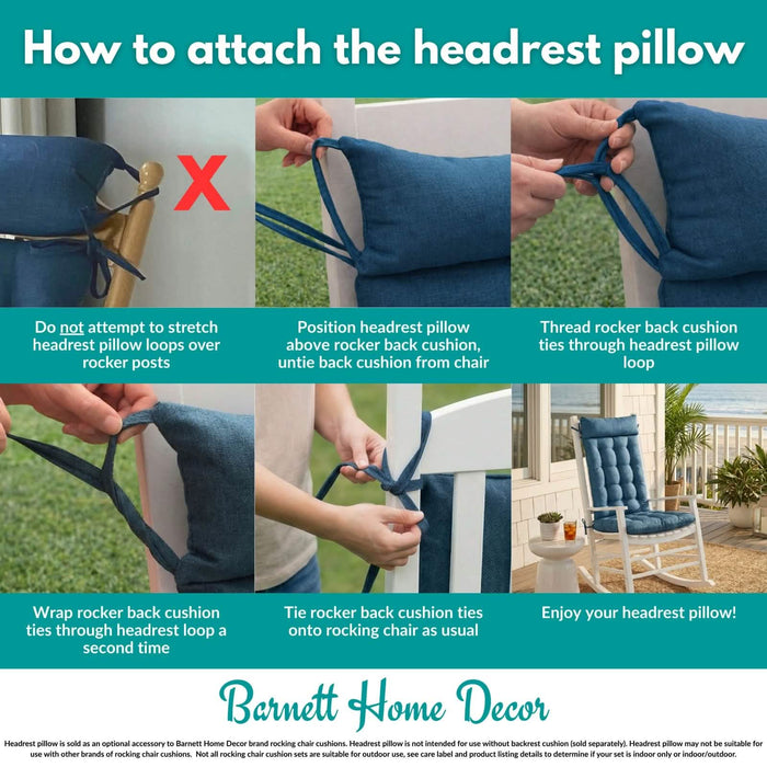 Starfish Navy Rocker Back Extender Headrest Pillow