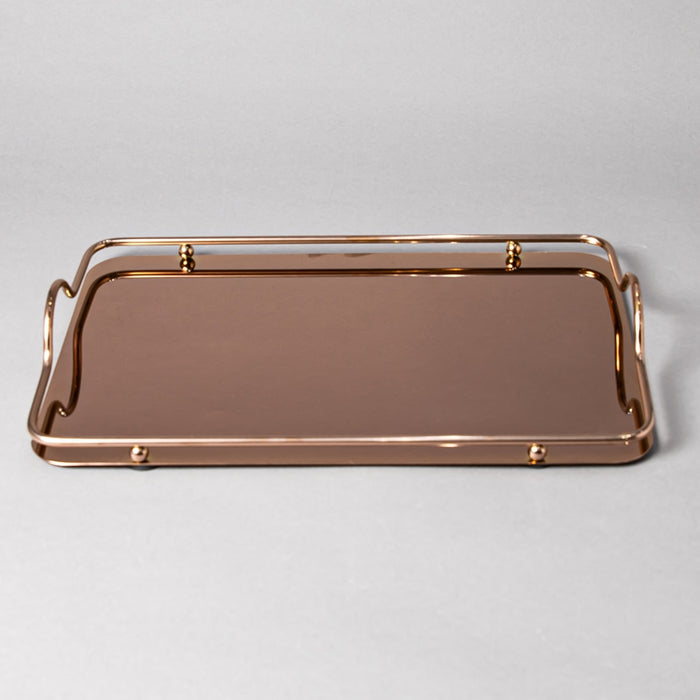 STEEL TRAY 42CMX27CM ROSE GOLD LARGE (202016356)