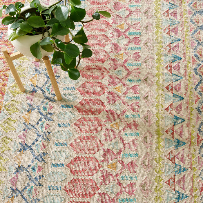 Stony Brook Multi Hand Loom Knotted Cotton Rug Rug By Annie Selke