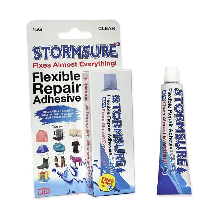 Stormsure Flexible Repair Adhesive 15g Tube - Clear - Hill and Dale Outdoors