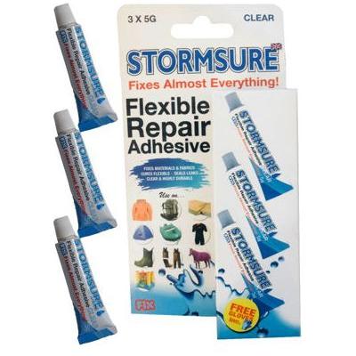 Stormsure Flexible Repair Adhesive 3 x 5g Tube - Clear - Hill and Dale Outdoors