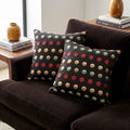 Sweet Spot Espresso Throw Pillow - 17" Polka Dot Chenille Toss Pillow