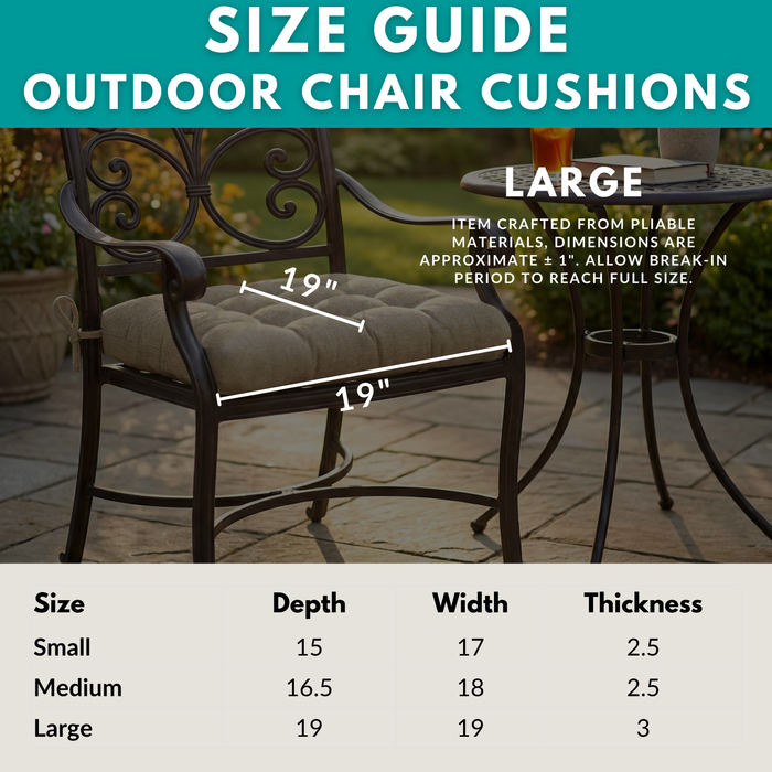 Sylvan Navy Blue Indoor / Outdoor Dining Chair Pads & Patio Cushions