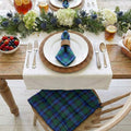 Tartan Blue Cloth Napkins - Set of 8