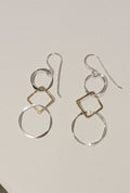 Three Piece Mixed Metal Earrings