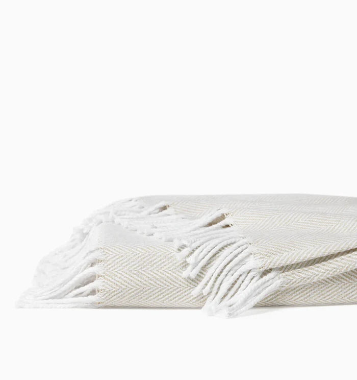 Sferra Celine Throw -White/Sand