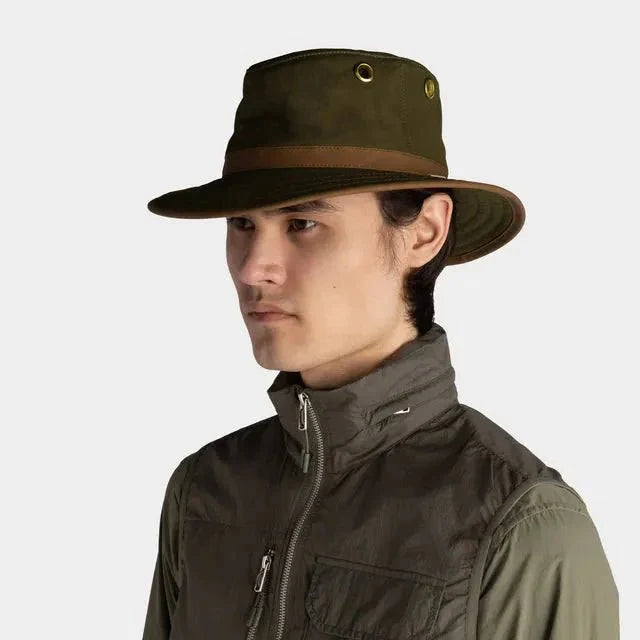 Tilley TWC7 Outback Waxed Adventure Hat - Green - Hill and Dale Outdoors